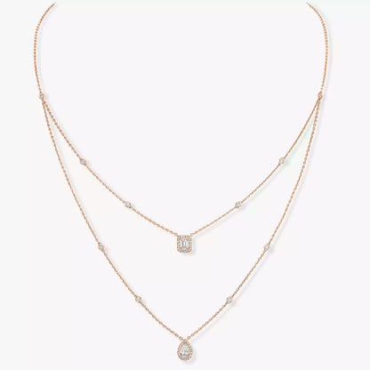 [Rosla]Diamond Necklace My Twin 2 Rows