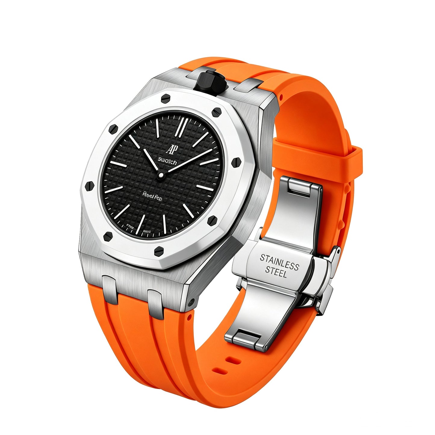 [Rosla]Royal Oak Pop Exclusive Steel Case & Silicone Strap With Cradle