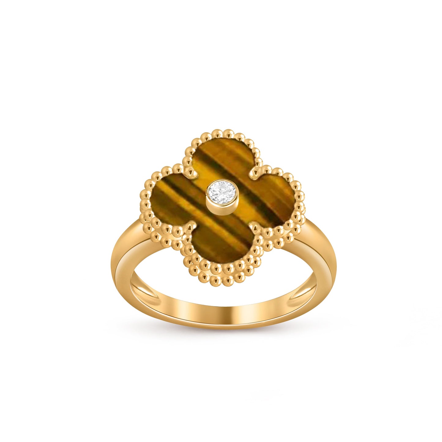 [Rosla]CLOVER DIAMOND RING GOLD COLLECTION