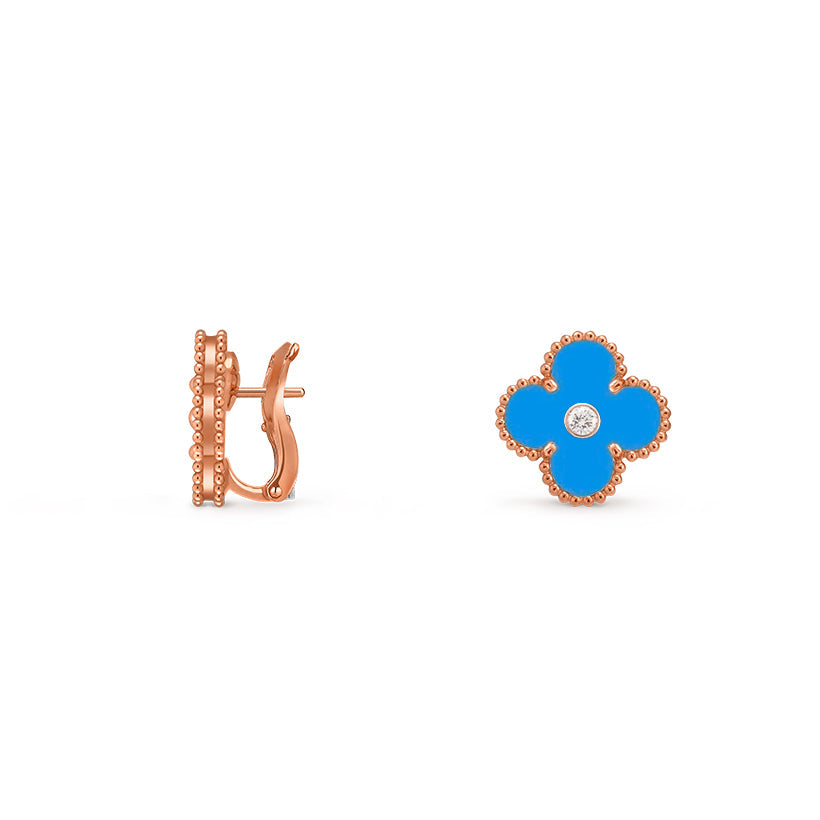 [Rosla]CLOVER 15MM MOP DIAMOND EARRINGS COLLECTION