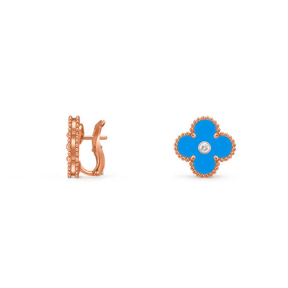 [Rosla]CLOVER 15MM MOP DIAMOND EARRINGS COLLECTION