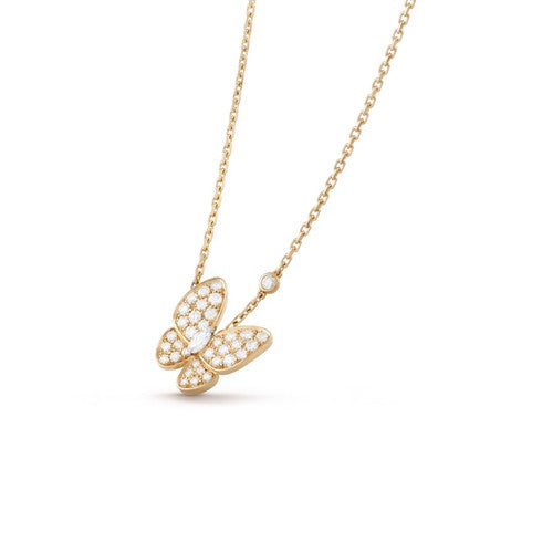[Rosla]BUTTERFLY DIAMOND NECKLACE