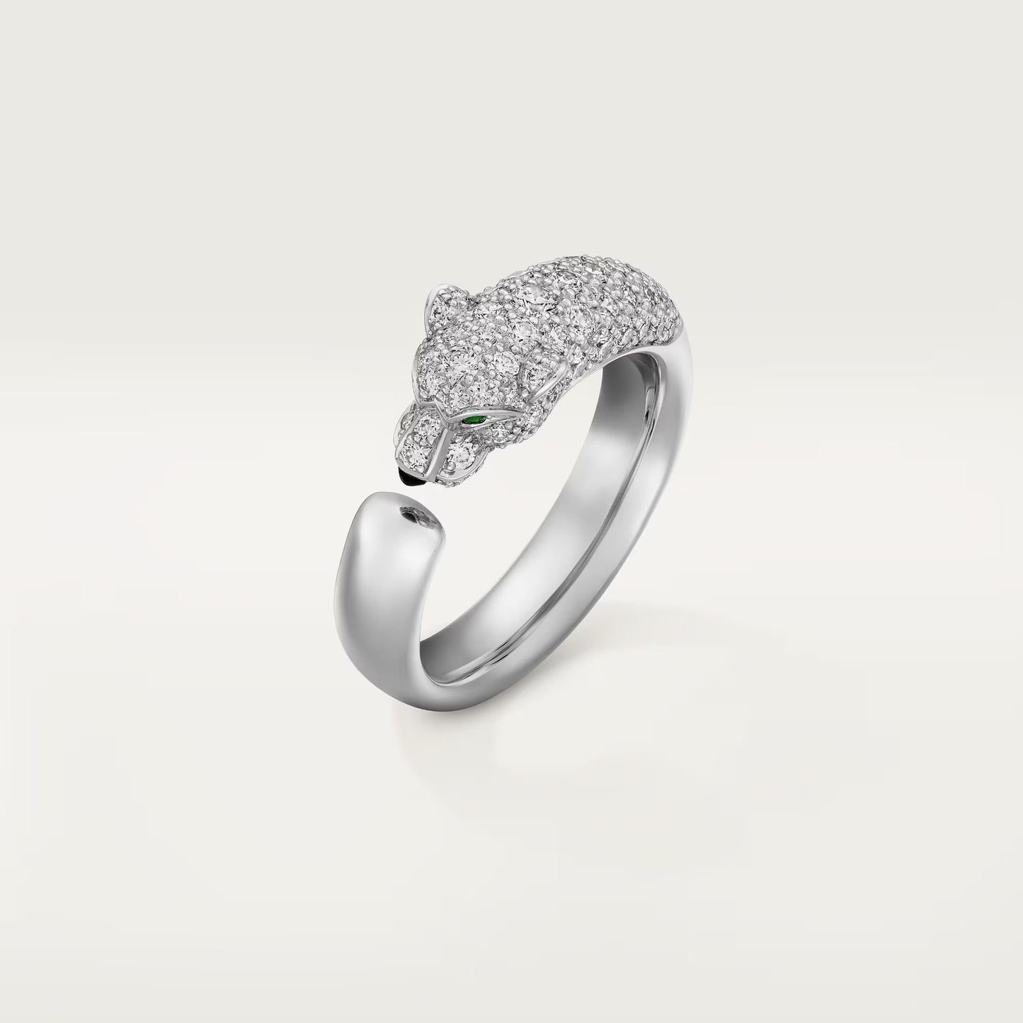 [Rosla]PANTHERE HALF DIAMOND SMALL RING