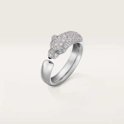 [Rosla]PANTHERE HALF DIAMOND SMALL RING