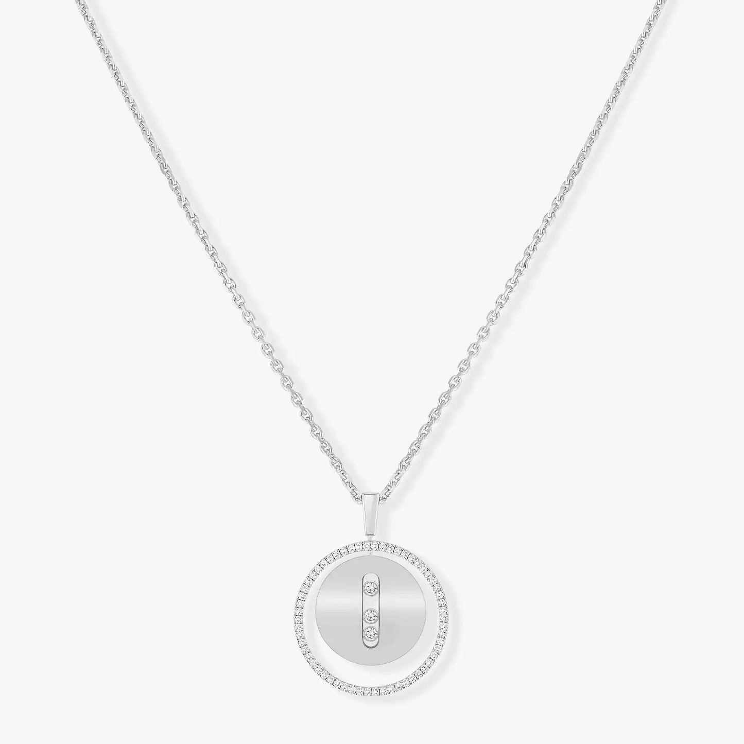 [Rosla]LUCKY MOVE MM SILVER DIAMOND NECKLACE