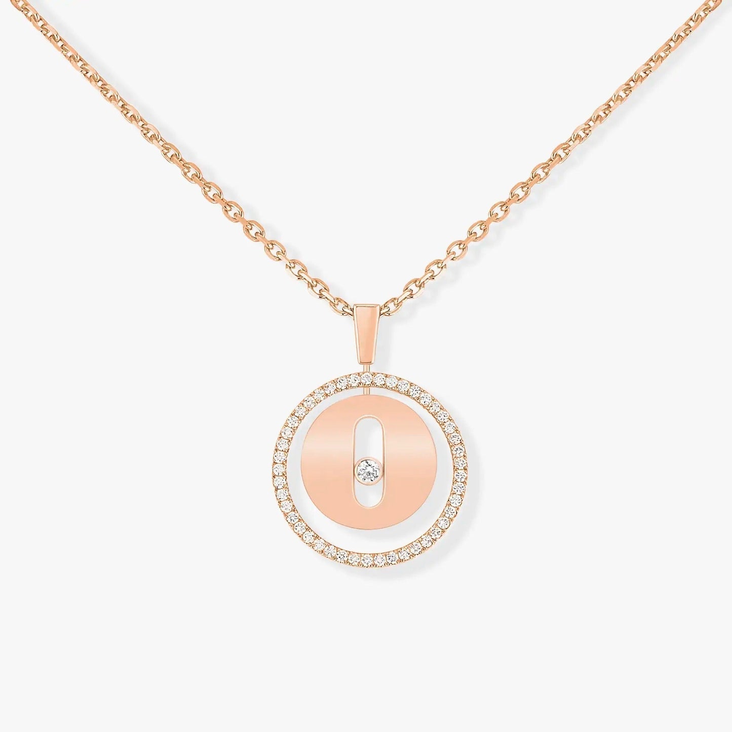 [Rosla]LUCKY MOVE PM NECKLACE PINK GOLD DIAMOND