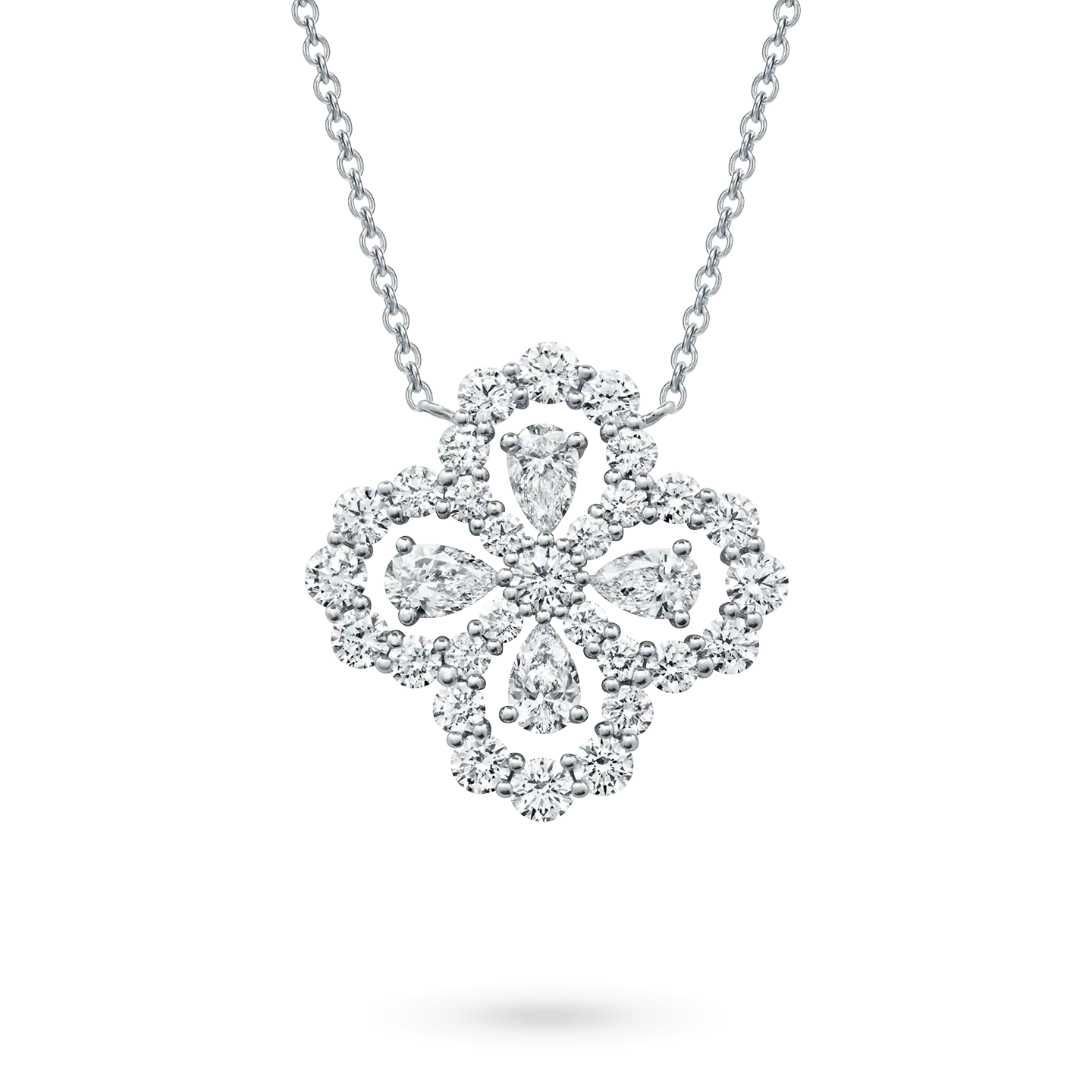 [Rosla]LOOP NECKLACE FULL MOTIF DIAMOND 16MM MULTIPLE COLORS