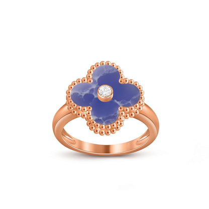 [Rosla]CLOVER DIAMOND RING ROSE GOLD COLLECTION