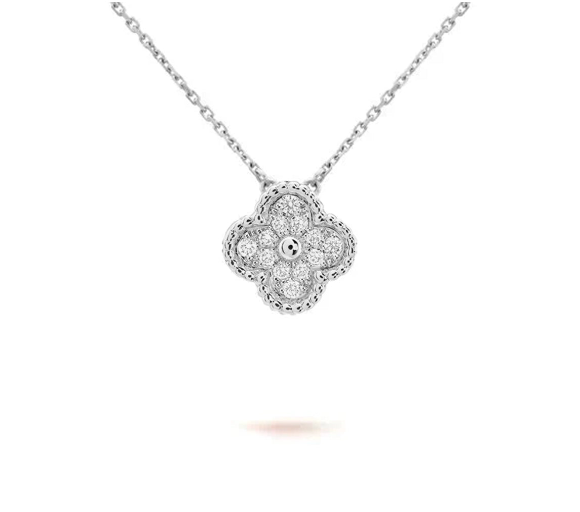 [Rosla]CLOVER 15MM NECKLACE SILVER COLLECTION