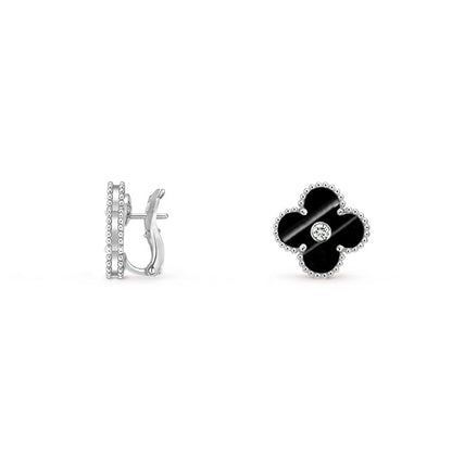 [Rosla]CLOVER SILVER 15MM MOP DIAMOND EARRINGS COLLECTION
