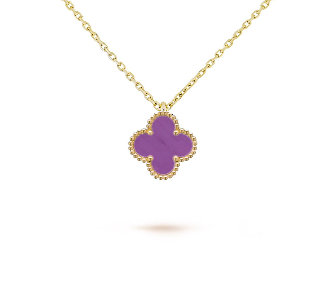[Rosla]CLOVER MINI 9.5MM CARNELIANS NECKLACE COLLECTION