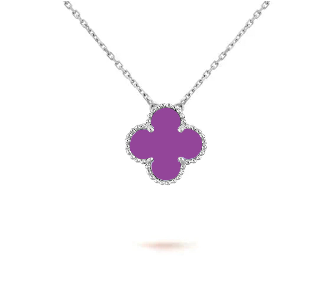 [Rosla]CLOVER 15MM NECKLACE SILVER COLLECTION