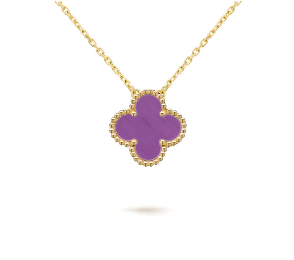 [Rosla]CLOVER 15MM SINGLE FLOWER NECKLACE COLLECTION