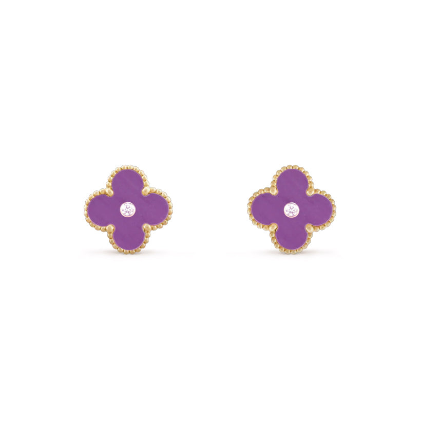 [Rosla]CLOVER  15MM DIAMOND EARRINGS COLLECTION