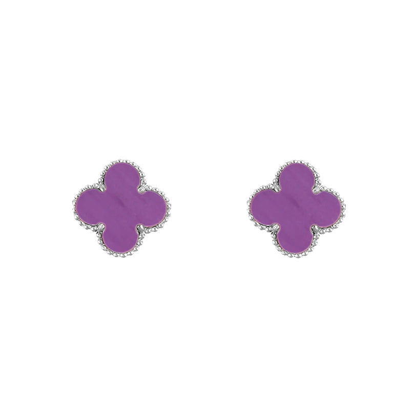 [Rosla]CLOVER SILVER 15MM EARRINGS COLLECTION