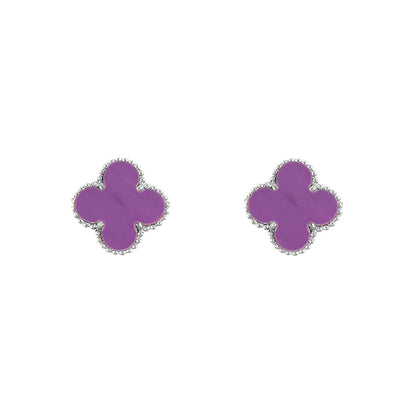 [Rosla]CLOVER SILVER 15MM EARRINGS COLLECTION