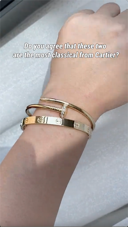 [Rosla] LOVE Classic & JUSTE Diamond Bracelet Stack Set