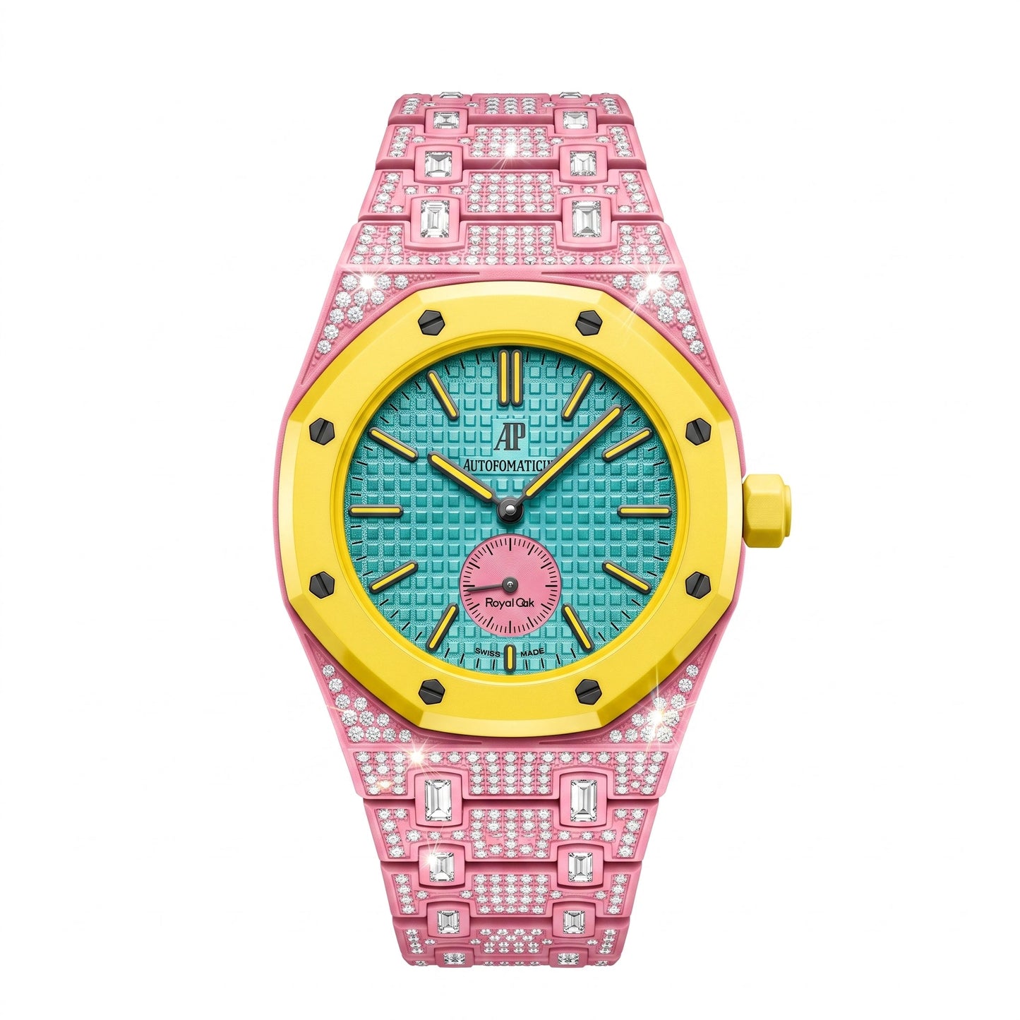 [Rosla]Royal Oak Pop Exclusive Bioceramic Case & Bioceramic Strap Full Diamond