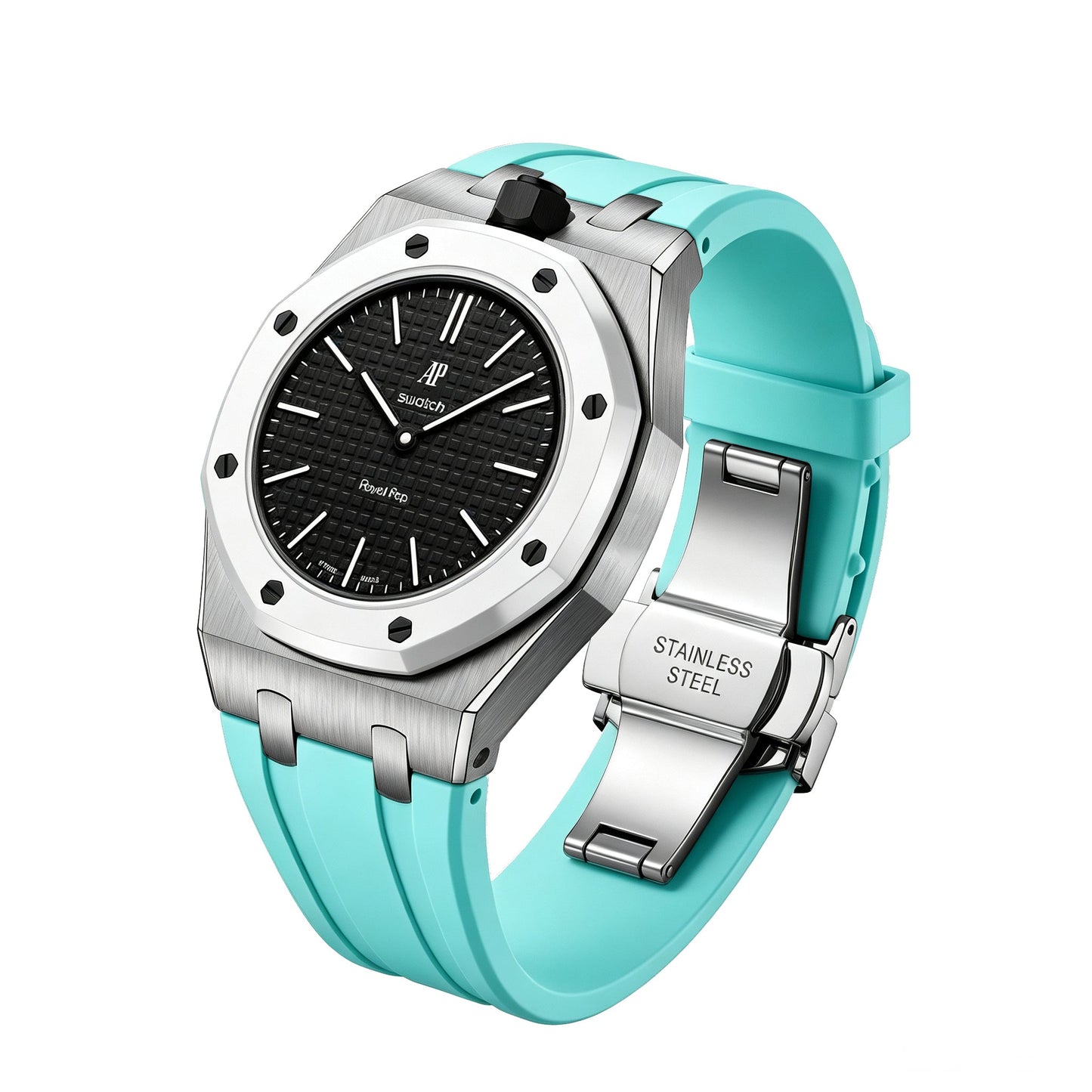 [Rosla]Royal Oak Pop Exclusive Steel Case & Silicone Strap With Cradle
