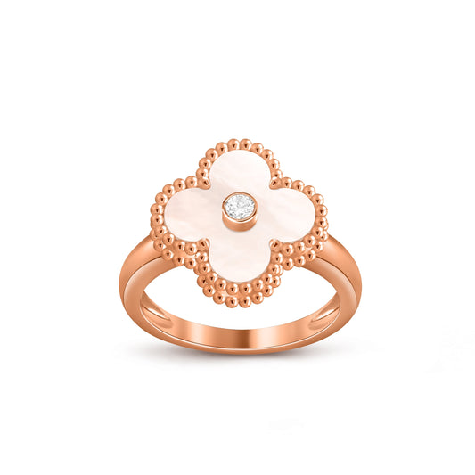[Rosla]CLOVER DIAMOND RING ROSE GOLD COLLECTION