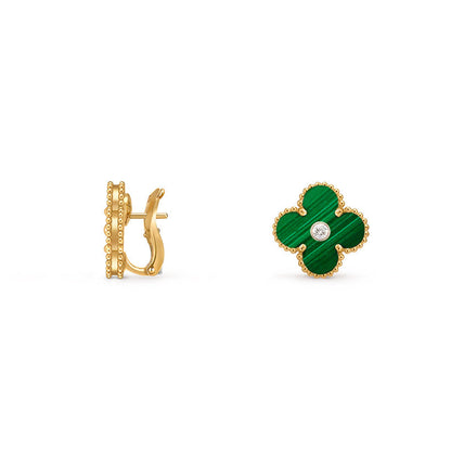 [Rosla]CLOVER 15MM MOP DIAMOND EARRINGS COLLECTION