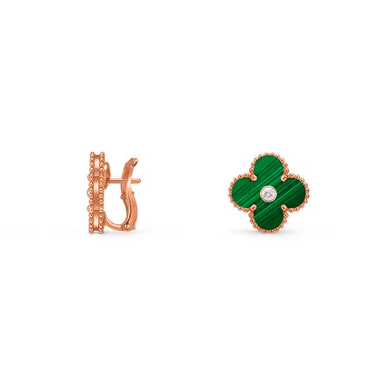 [Rosla]CLOVER 15MM MOP DIAMOND EARRINGS COLLECTION