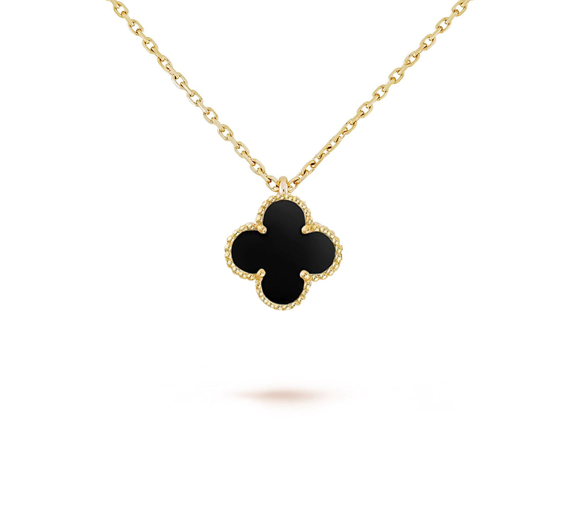 [Rosla]CLOVER MINI 9.5MM CARNELIANS NECKLACE COLLECTION