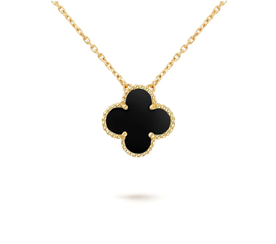 [Rosla]CLOVER 15MM SINGLE FLOWER NECKLACE COLLECTION