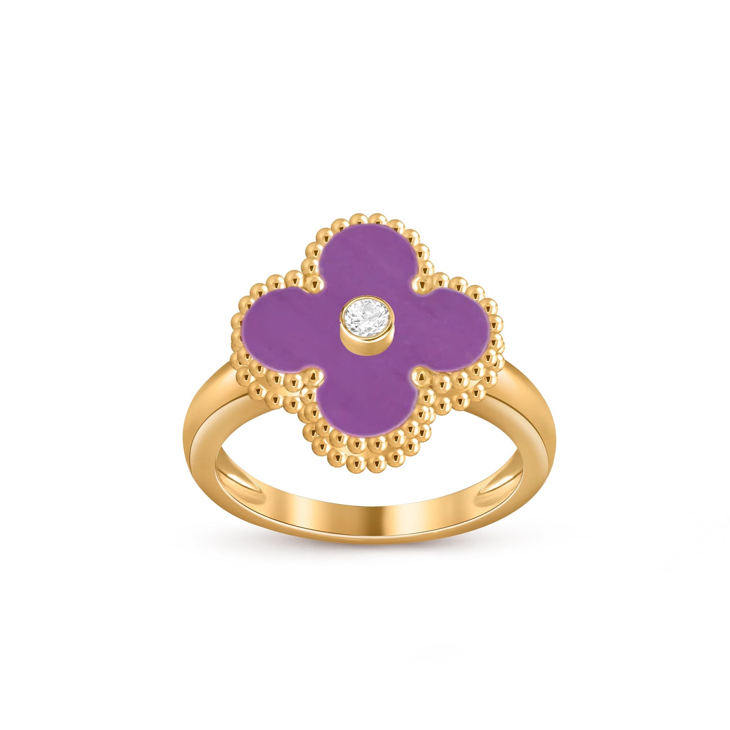 [Rosla]CLOVER DIAMOND RING GOLD COLLECTION