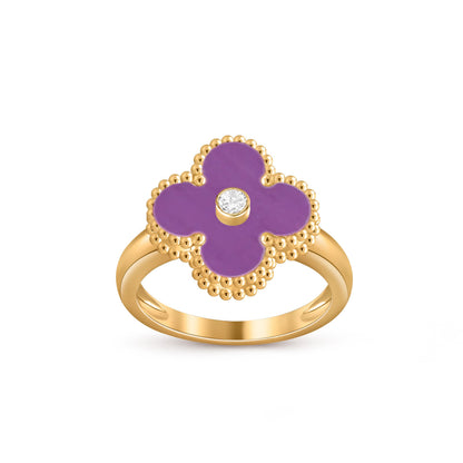[Rosla]CLOVER DIAMOND RING GOLD COLLECTION