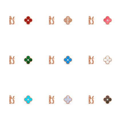 [Rosla]CLOVER 15MM MOP DIAMOND EARRINGS COLLECTION