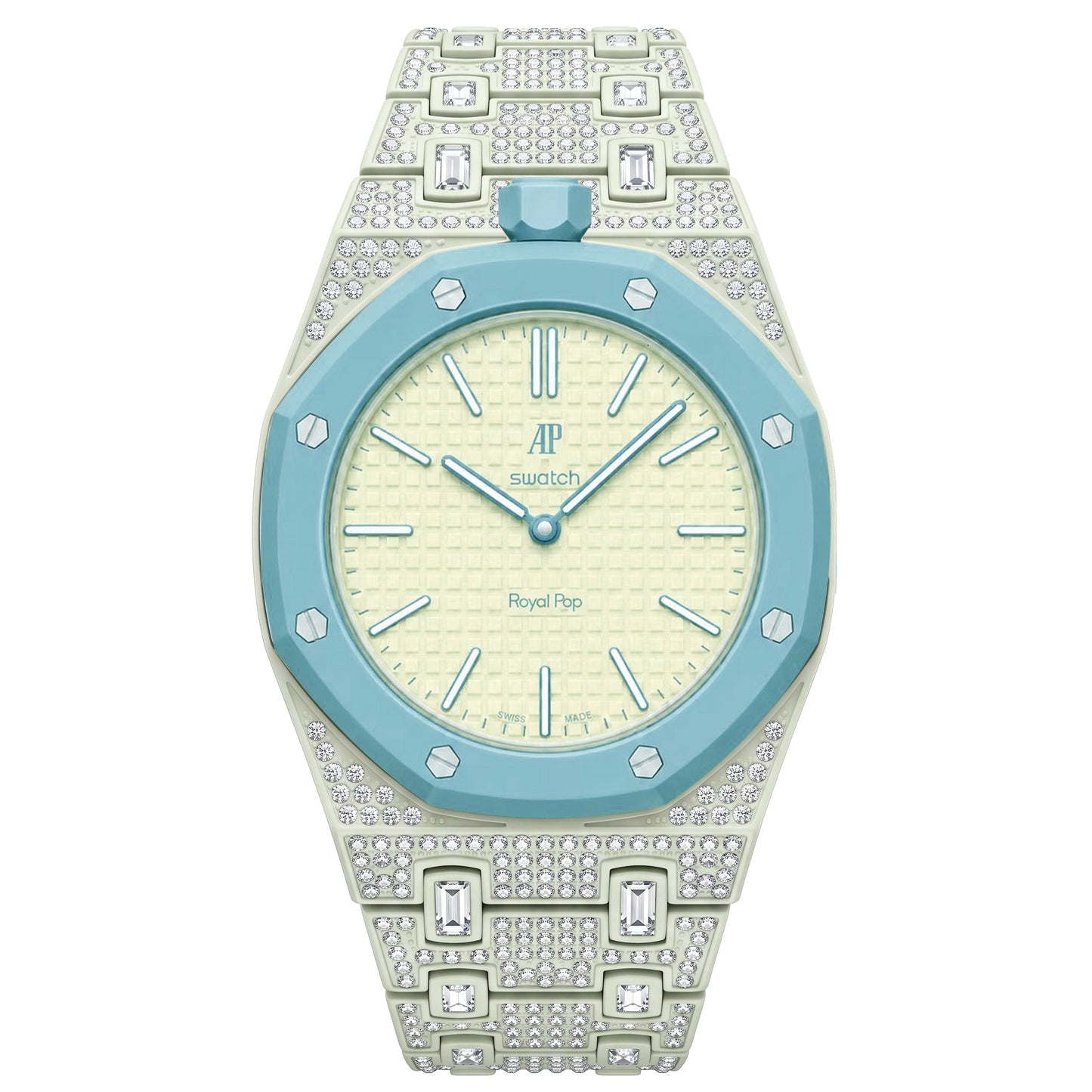[Rosla]Royal Oak Pop Exclusive Bioceramic Case & Bioceramic Strap Full Diamond