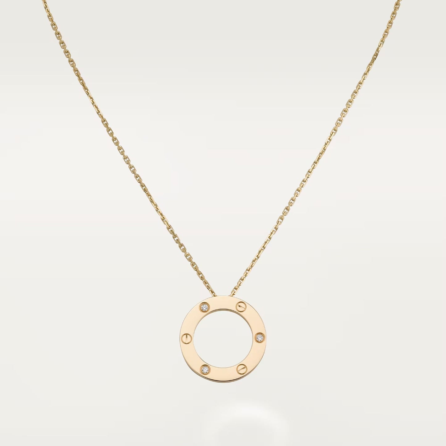 [Rosla]LOVE NECKLACE 16MM 3 DIAMONDS