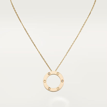 [Rosla]LOVE NECKLACE 16MM 3 DIAMONDS