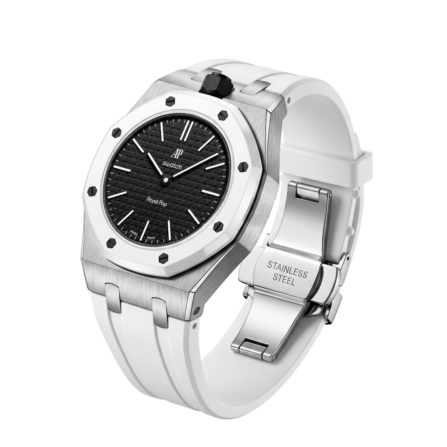 [Rosla]Royal Oak Pop Exclusive Steel Case & Silicone Strap With Cradle