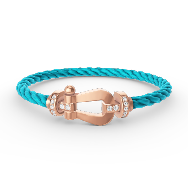 [Rosla]FORCE LARGE HORSESHOE HALF DIAMOND BRACELET ROSE GOLD