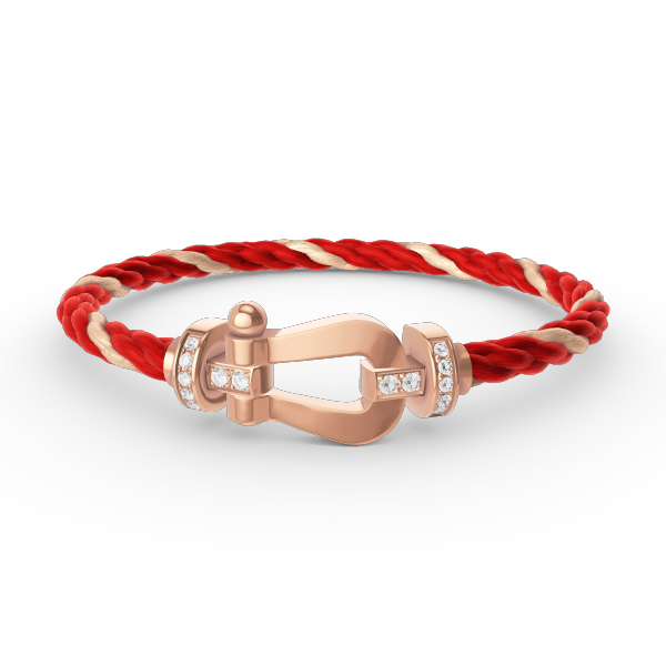 [Rosla]FORCE LARGE HORSESHOE HALF DIAMOND BRACELET ROSE GOLD