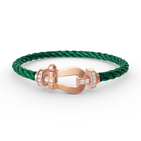 [Rosla]FORCE LARGE HORSESHOE HALF DIAMOND BRACELET ROSE GOLD