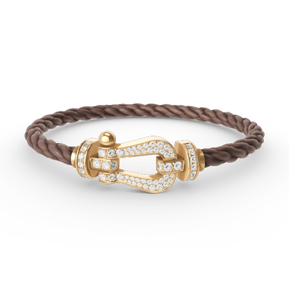 [Rosla]FORCE LARGE HORSESHOE FULL DIAMOND BRACELET GOLD