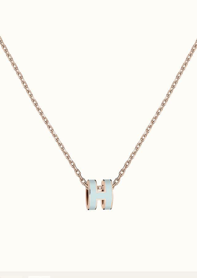 [Rosla]POP H LIGHT BLUE NECKLACE
