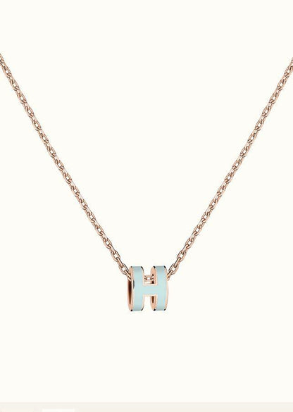 [Rosla]POP H LIGHT BLUE NECKLACE