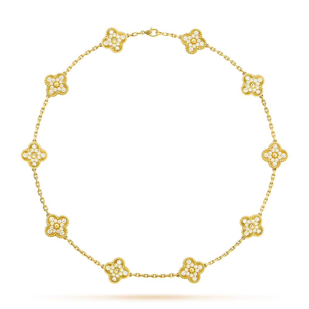 [Rosla]CLOVER 10 MOTIFS DIAMOND NECKLACE