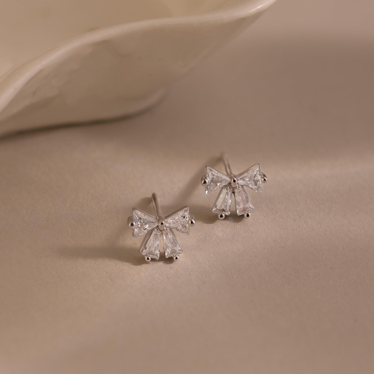 Diamond Bow Studs