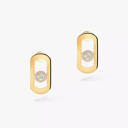 [Rosla]So Move Diamond Earrings in Yellow Gold
