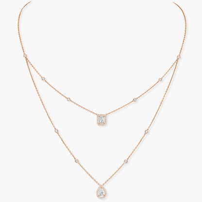 [Rosla]MY TWIN 2 ROW DIAMOND NECKLACE