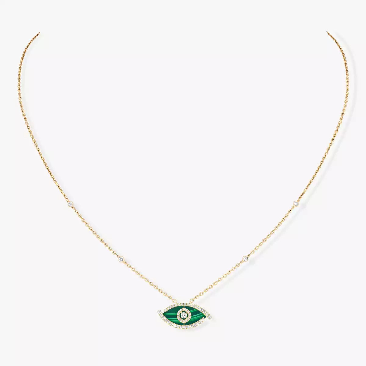 [Rosla]Lucky Eye Diamond Necklace in Rose Gold and Turquoise