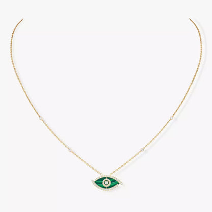 [Rosla]Lucky Eye Diamond Necklace in Rose Gold and Turquoise