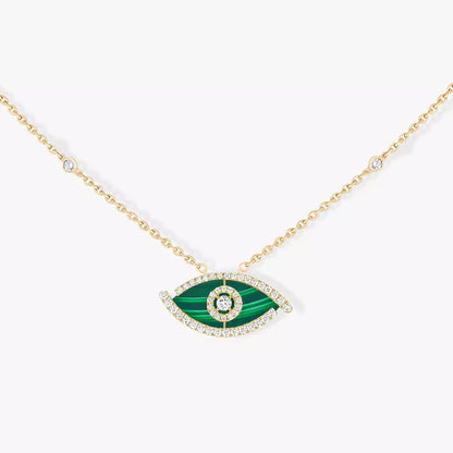 [Rosla]Lucky Eye Diamond Necklace in Rose Gold and Turquoise