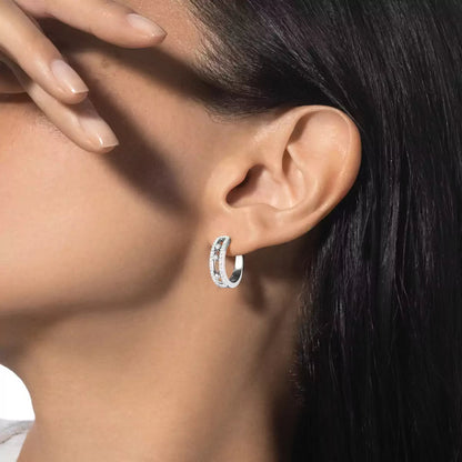 [Rosla]Diamond Pave_ Hoop Earrings Move