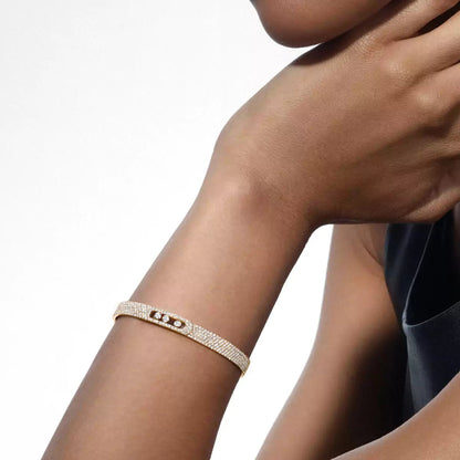 [Rosla]Move Noa Full Pavé Diamond Bangle Bracelet
